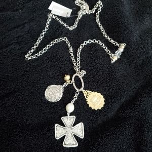 Chico's Long charm pendant necklace NWT